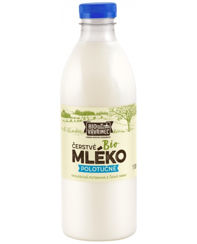 Mléko polotučné 1,5%, 1000 ml