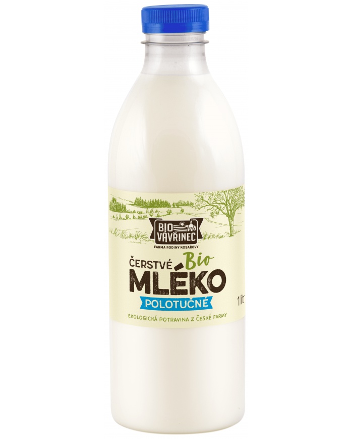 Mléko polotučné 1,5%, 1000 ml