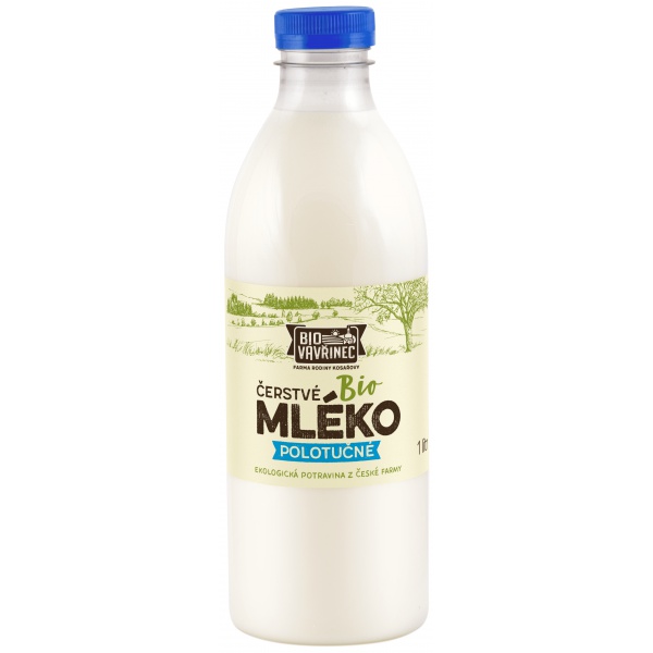 Mléko polotučné 1,5%, 1000 ml
