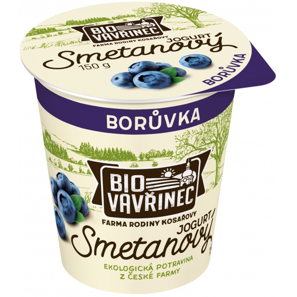 Smetanový jogurt borůvka, 150 g