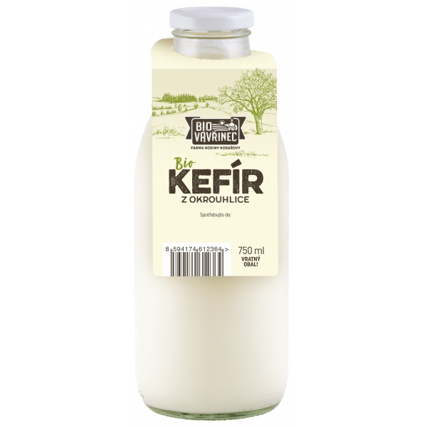 Kefír z Okrouhlice, sklo, 750 ml