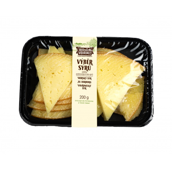 Výběr polotvrdých sýrů, Sýr sv. Babrora, Horský sýr, Vavřinecký sýr, 200 g