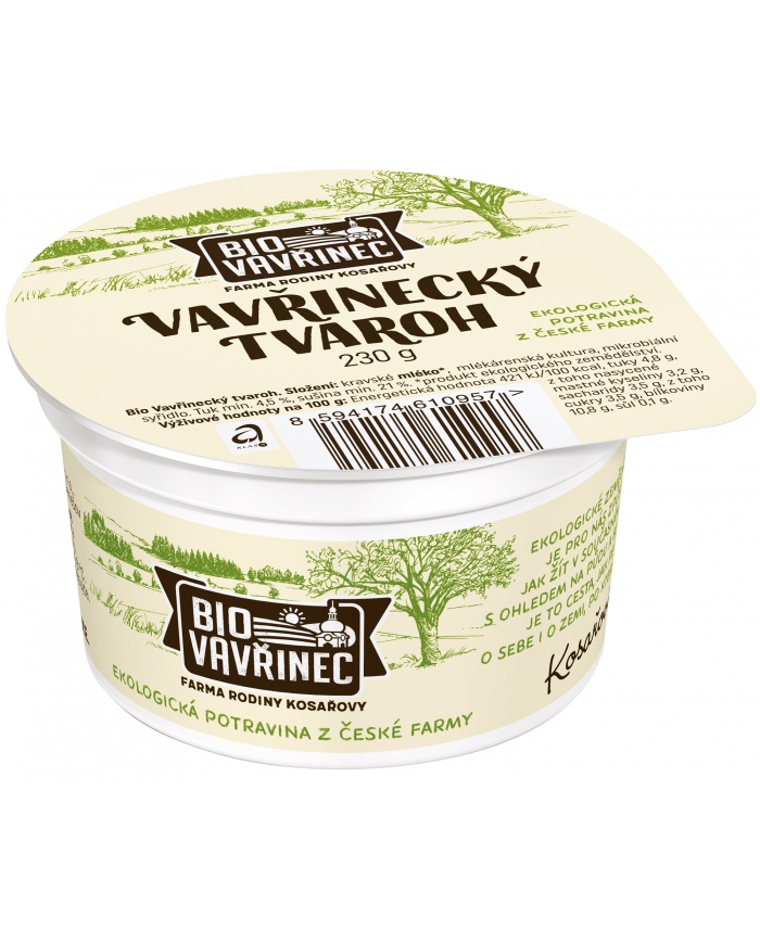 Vavřinecký tvaroh, 230 g