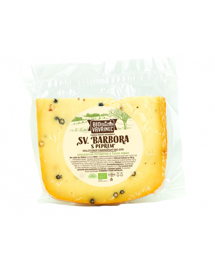 Krájený sýr sv. Barbory s pepřem, cca 120 g