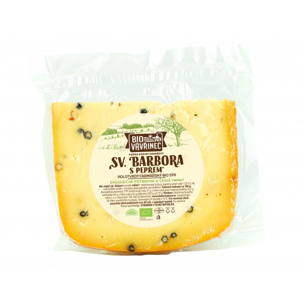 Krájený sýr sv. Barbory s pepřem, cca 120 g