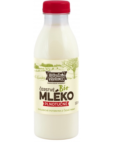 Mléko plnotučné 3,5%, 500 ml