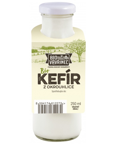 Kefír z Okrouhlice, sklo, 250 ml