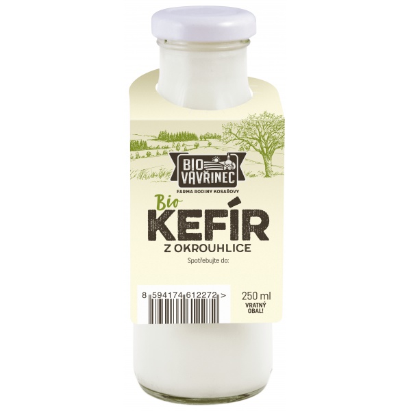 Kefír z Okrouhlice, sklo, 250 ml