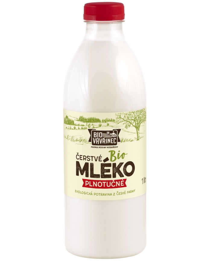 Mléko plnotučné 3,5%, 1000 ml
