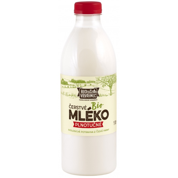 Mléko plnotučné 3,5%, 1000 ml