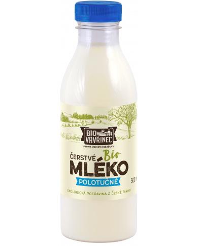 Mléko polotučné 1,5%, 500 ml