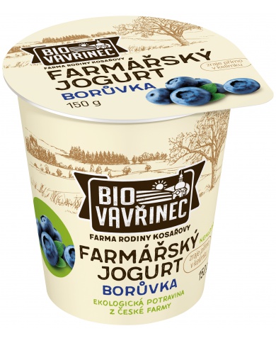 Farmářský jogurt borůvka, 150 g