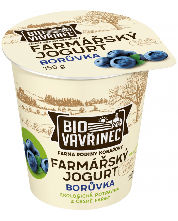 Farmářský jogurt borůvka, 150 g