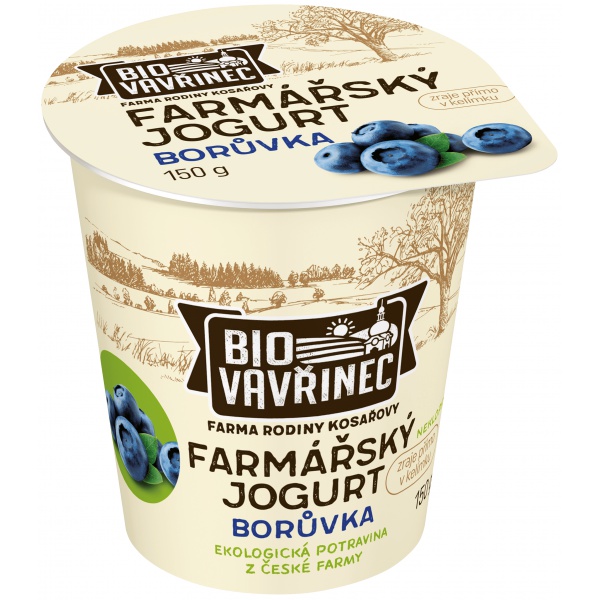 Farmářský jogurt borůvka, 150 g