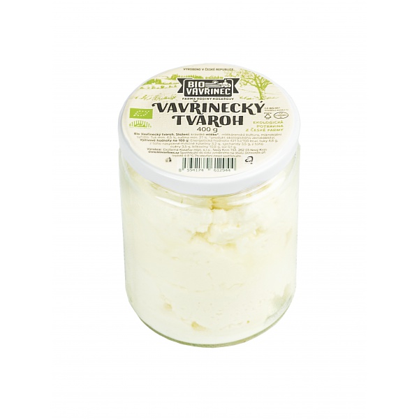 Vavřinecký tvaroh, sklo, 400 g