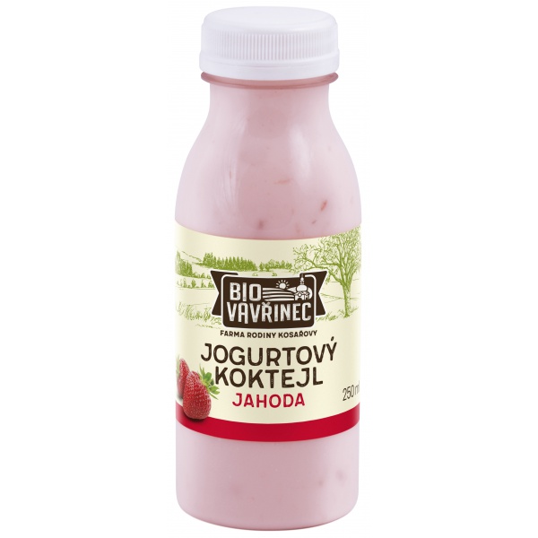 Jogurtový koktejl jahoda, 250 ml