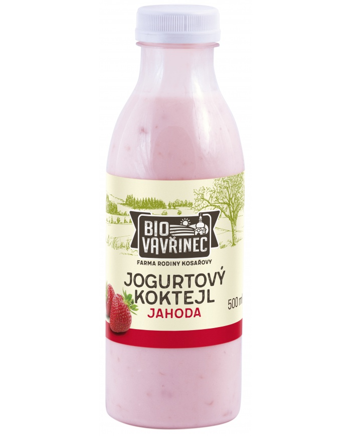 Jogurtový koktejl jahoda, 500 ml