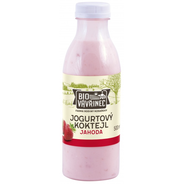 Jogurtový koktejl jahoda, 500 ml